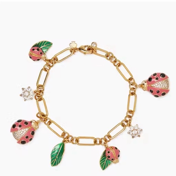 Kate Spade ladybug pink and gold bracelet - Picture 4 of 4
